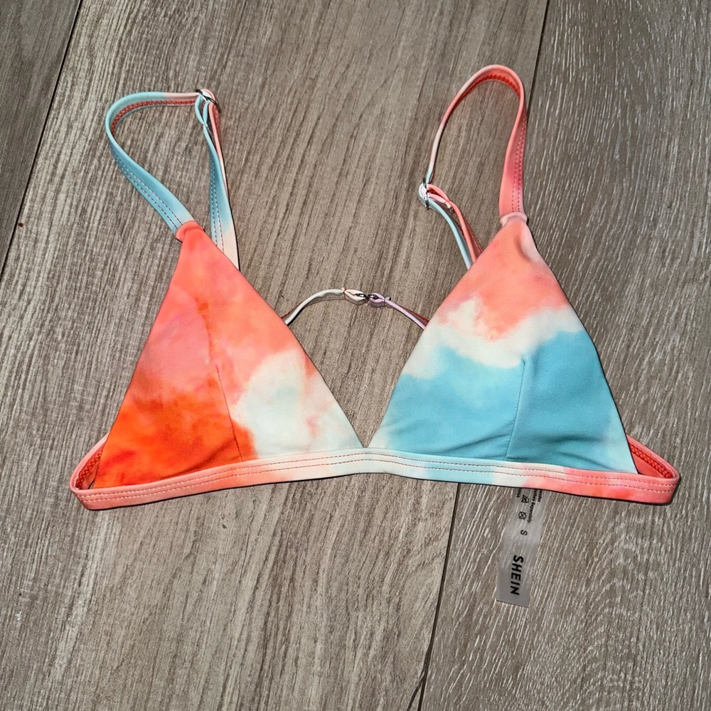 Shein tie dye bikini top